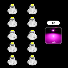 Load image into Gallery viewer, 10Pcs Car Interior Indicator Lights Wedge Dashboard Warming Instrument Light T3 LED T4.2 T4.7 Led Bulb Canbus 3030SMD 12V Auto Lamp