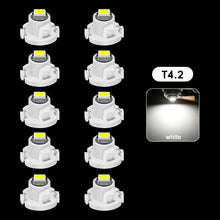 Load image into Gallery viewer, 10Pcs Car Interior Indicator Lights Wedge Dashboard Warming Instrument Light T3 LED T4.2 T4.7 Led Bulb Canbus 3030SMD 12V Auto Lamp