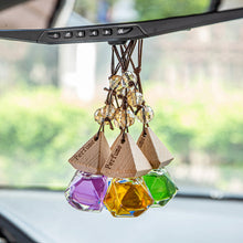 Load image into Gallery viewer, 8ML Car Perfume Hanging Bottles Aromatherapy Refillable Air Freshener Diffuser Vehicle Oil Fragrance Triangle Cap Bottle Auto Sapper Pendant