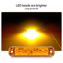 Load image into Gallery viewer, 12V- 80V 6LED Trailer Side Clearance Marker Lamp Warning Lens Flashing Lights Truck Side Marker Lamp Marker