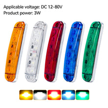 Load image into Gallery viewer, 12V- 80V 6LED Trailer Side Clearance Marker Lamp Warning Lens Flashing Lights Truck Side Marker Lamp Marker