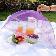 Load image into Gallery viewer, Kitchen Foldable Mesh Food Cover Anti-fly Food Covers Tent Reusable Collapsible Insect-Proof Lid Food Protection Net Vegetable Fruit Picnic Food Protect Umbrella
