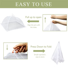 Load image into Gallery viewer, Kitchen Foldable Mesh Food Cover Anti-fly Food Covers Tent Reusable Collapsible Insect-Proof Lid Food Protection Net Vegetable Fruit Picnic Food Protect Umbrella