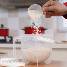 Load image into Gallery viewer, Washing Rice Machine with Handle Plastic Strainer Soybean Washer Sieve Convenient Multifunctional for Kitchen Supplies