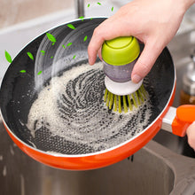Load image into Gallery viewer, Dish Brush with Soap Dispenser Multi-use Soap Dispensing Scrub Brush for Household Universal Kitchen Dish Palm Brush with Tary