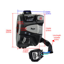 Load image into Gallery viewer, Motorcycle Handle Switch with Pssing Light Hazard Light PLug Horn Warning Light Turn Signal Button For Honda Click150 Left