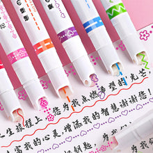 Load image into Gallery viewer, 6Pcs/Set Flower Line Shape Highlighter Pen Roller Tip Curve Liner Marker Kawaii Korean Stationery School Office Supplies Gifts