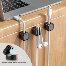 Load image into Gallery viewer, 6PCS Magnetic Cable Clips Cable Smooth Adjustable Cord Holder Under Desk Cable Management Wire Keeper Cable Organizer