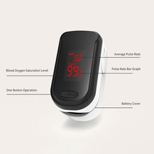 Load image into Gallery viewer, Finger Clip Oximeter Portable Blood Oxygen Heart Rate Detector Finger Clip Oximeter Heart Rate Detection Pulse Oximeter Health Care