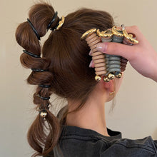 Load image into Gallery viewer, Simple and Exquisite Bubble Braided Headband for Women Creative Telephone Wire Hair Loop Elegant Braided Hair Tied Ponytail Hair Accessories