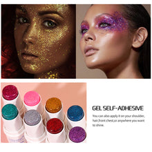 Load image into Gallery viewer, Multifunctional Glitter Sequin Stick Face Lip Hair Body Sequins Flash Eyeshadow Party Stage Makeup Eyeshadow Cosmetic
