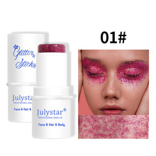 Load image into Gallery viewer, Multifunctional Glitter Sequin Stick Face Lip Hair Body Sequins Flash Eyeshadow Party Stage Makeup Eyeshadow Cosmetic