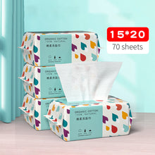 Load image into Gallery viewer, 70sheets Disposable Thick Cotton Washcloth Soft Face Towel Make Up Removing Wipes Dry Cleanser Towelettes For Skin Care