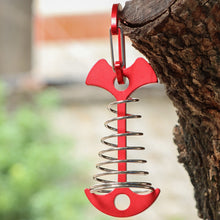 Load image into Gallery viewer, 1PC Multi-Functional Fishbone Nail Rope Buckle With Spring Outdoor Camping Tent Ceiling Fixed Lengthened Wind Rope Buckle