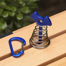Load image into Gallery viewer, 1PC Multi-Functional Fishbone Nail Rope Buckle With Spring Outdoor Camping Tent Ceiling Fixed Lengthened Wind Rope Buckle
