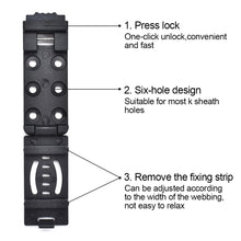 Load image into Gallery viewer, Outdoor Multi-Functional EDC Knife Sheath Waist Clip Accessories Tactical Knife Sleeve Back Clip 6-Hole K Sheath Fixed Clamp With Screw Gasket