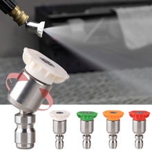 Load image into Gallery viewer, Car Washing Pressure Washer Nozzle Tips 360° Rotatable for 1/4 Quick Connect 4000PSI Multiple Degrees 0° 15° 25° 40° Spray Nozzles