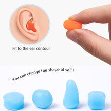 Load image into Gallery viewer, Silicone Mud Sleep Earplugs Sound Insulation Noise Reduction Anti Noise Swimming Waterproof Earplugs In-Ear Earplugs