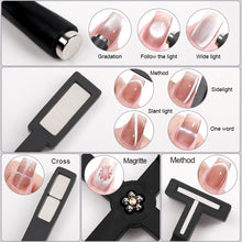 Load image into Gallery viewer, 5 in 1 Multifunctional Cross Magnet Nail Art Strong Magnetic Cat Eye Magnet Magnet Cat Eye Magnet Cat's Eye Nail Art Tools