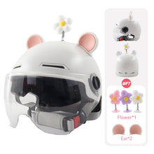 Load image into Gallery viewer, Universal Electric Motorcycle Helmet Vintage Open Face Helmet All Seasons Certified Safety Cap For Adult