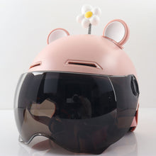 Load image into Gallery viewer, Universal Electric Motorcycle Helmet Vintage Open Face Helmet All Seasons Certified Safety Cap For Adult