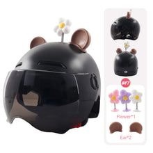 Load image into Gallery viewer, Universal Electric Motorcycle Helmet Vintage Open Face Helmet All Seasons Certified Safety Cap For Adult