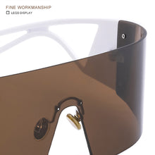 Load image into Gallery viewer, One-Piece Dazzling Sunglasses Great Encirclement Large Frame Outdoor Cycling Windproof Dust Prevention Sports Glasses