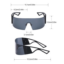 Load image into Gallery viewer, One-Piece Dazzling Sunglasses Great Encirclement Large Frame Outdoor Cycling Windproof Dust Prevention Sports Glasses
