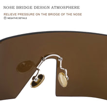 Load image into Gallery viewer, One-Piece Dazzling Sunglasses Great Encirclement Large Frame Outdoor Cycling Windproof Dust Prevention Sports Glasses