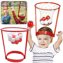 Load image into Gallery viewer, 2 Pack Head Hoop Basketball Party Game For Kids And Adults Carnival Game Adjustable Basketball Net Headband With 20 Balls
