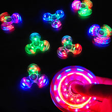Load image into Gallery viewer, Crystal Luminous LED light Fidget Spinner Hand Top Spinners Glow in Dark EDC Stress Relief Toys Kids Adult Anti Stress Fidget Toys