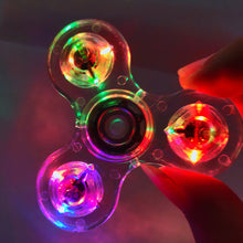 Load image into Gallery viewer, Crystal Luminous LED light Fidget Spinner Hand Top Spinners Glow in Dark EDC Stress Relief Toys Kids Adult Anti Stress Fidget Toys