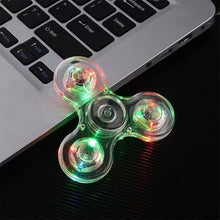 Load image into Gallery viewer, Crystal Luminous LED light Fidget Spinner Hand Top Spinners Glow in Dark EDC Stress Relief Toys Kids Adult Anti Stress Fidget Toys