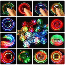 Load image into Gallery viewer, Crystal Luminous LED light Fidget Spinner Hand Top Spinners Glow in Dark EDC Stress Relief Toys Kids Adult Anti Stress Fidget Toys