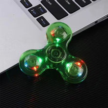 Load image into Gallery viewer, Crystal Luminous LED light Fidget Spinner Hand Top Spinners Glow in Dark EDC Stress Relief Toys Kids Adult Anti Stress Fidget Toys