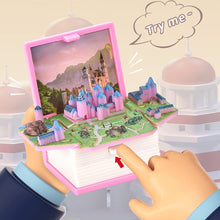 Load image into Gallery viewer, Funny 3D Folding Book Keyring Birthday Gift Fold Book Keychain 3D Popup Dinosaur Castle Christmas Surprise Anxiety Stress Children Kids Toy