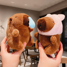 Load image into Gallery viewer, 13cm Cute Capybara Plush Keyring Pendant Soft Stuffed Plush Keychain Toy Backpack Pendant Birthday Gifts For Children