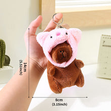 Load image into Gallery viewer, 13cm Cute Capybara Plush Keyring Pendant Soft Stuffed Plush Keychain Toy Backpack Pendant Birthday Gifts For Children