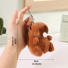 Load image into Gallery viewer, 13cm Cute Capybara Plush Keyring Pendant Soft Stuffed Plush Keychain Toy Backpack Pendant Birthday Gifts For Children