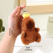 Load image into Gallery viewer, 13cm Cute Capybara Plush Keyring Pendant Soft Stuffed Plush Keychain Toy Backpack Pendant Birthday Gifts For Children