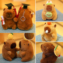 Load image into Gallery viewer, 14cm Cute Capybara Plush Keyring Pendant Soft Stuffed Plush Keychain Toy Backpack Pendant Birthday Gifts For Children