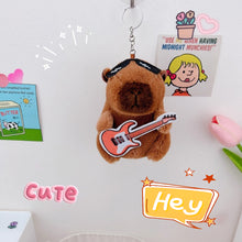 Load image into Gallery viewer, 14cm Cute Capybara Plush Keyring Pendant Soft Stuffed Plush Keychain Toy Backpack Pendant Birthday Gifts For Children