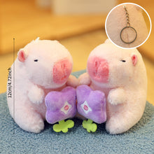 Load image into Gallery viewer, 14cm Cute Capybara Plush Keyring Pendant Soft Stuffed Plush Keychain Toy Backpack Pendant Birthday Gifts For Children