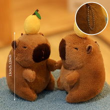 Load image into Gallery viewer, 14cm Cute Capybara Plush Keyring Pendant Soft Stuffed Plush Keychain Toy Backpack Pendant Birthday Gifts For Children