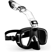 Load image into Gallery viewer, Diving Masks Foldable Anti-Fog Snorkel Mask Set with Full Dry Top System for Free Swim Professional Snorkeling Gear Adults Kids