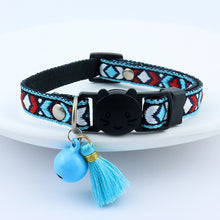 Load image into Gallery viewer, Adjustable Pet Cat Collar Jacquard Check Bell Collar Kitten Necklace Pet Collars for Small Dog Necklace