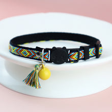Load image into Gallery viewer, Adjustable Pet Cat Collar Jacquard Check Bell Collar Kitten Necklace Pet Collars for Small Dog Necklace