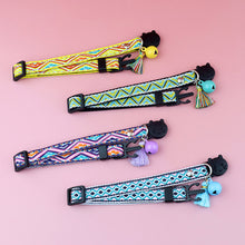 Load image into Gallery viewer, Adjustable Pet Cat Collar Jacquard Check Bell Collar Kitten Necklace Pet Collars for Small Dog Necklace