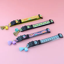 Load image into Gallery viewer, Adjustable Pet Cat Collar Jacquard Check Bell Collar Kitten Necklace Pet Collars for Small Dog Necklace