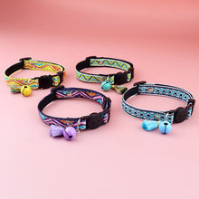 Load image into Gallery viewer, Adjustable Pet Cat Collar Jacquard Check Bell Collar Kitten Necklace Pet Collars for Small Dog Necklace